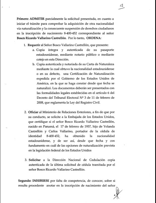 Resolución expedida por la Dirección Nacional de Registro Civil - Bosco Vallarino - Pagina 4