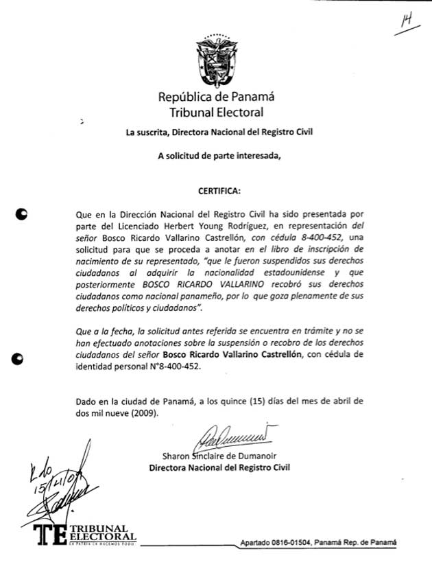 Resolución expedida por la Dirección Nacional de Registro Civil - Bosco Vallarino - Pagina 6