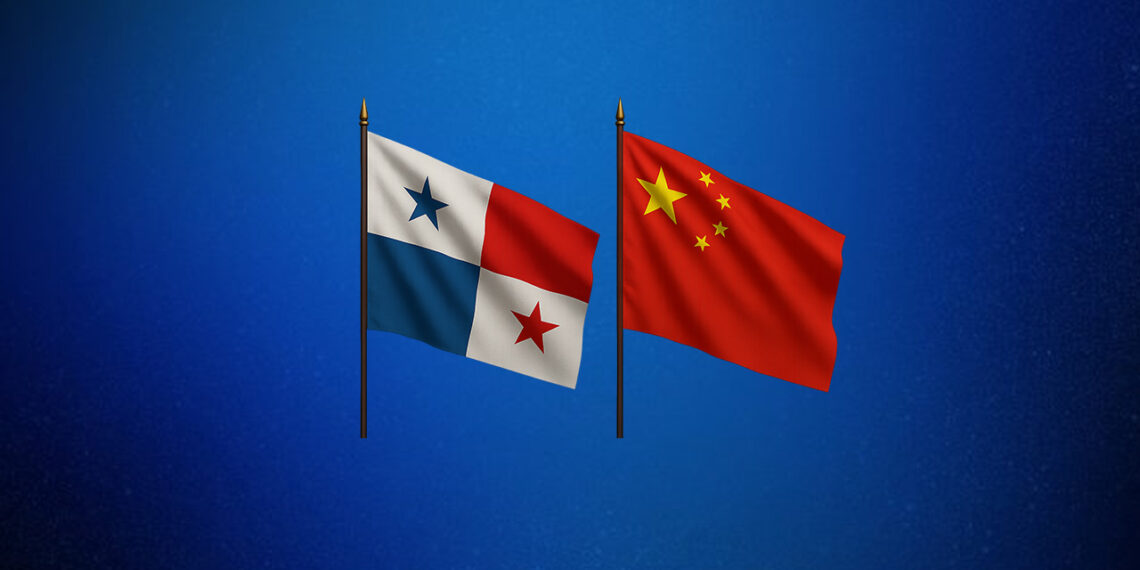 Banderas de China y Panamá