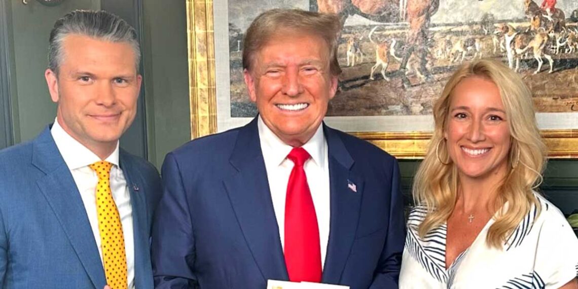 Jennifer Rauchet Hegseth, esposa del secretario de Defensa Pete Hegseth - tupolitica.com