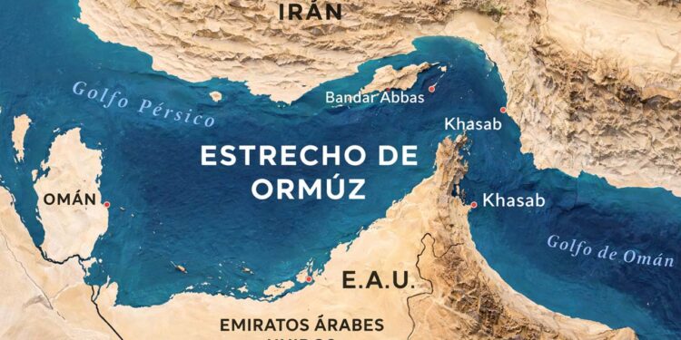 Mapa del Estrecho de Ormuz - Tu Política